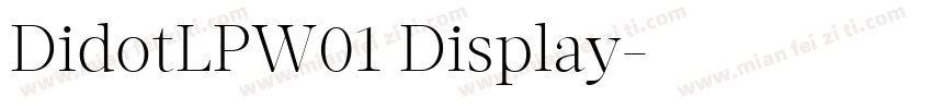 DidotLPW01 Display字体转换
